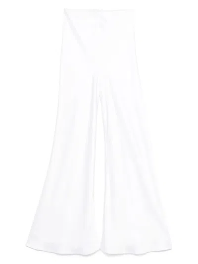 Norma Kamali Flared Pants In White