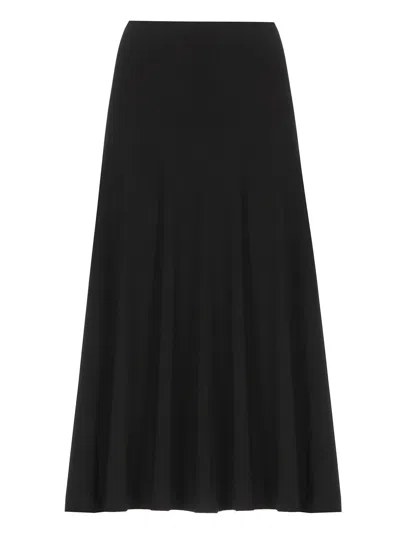 Norma Kamali Flared Skirt In Black