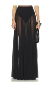 Norma Kamali Flared Skirt To Floor In Black