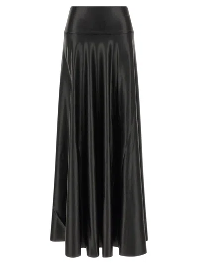 Norma Kamali Flared Skirt To Floor Skirt In Black