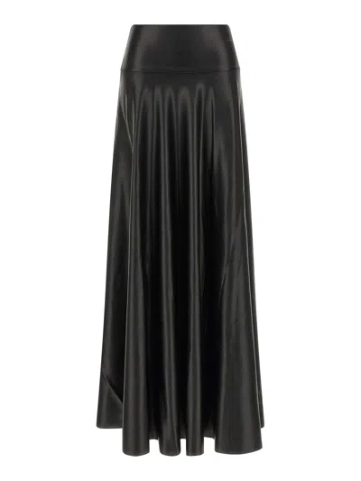 Norma Kamali Flared Skirt To Floor Skirt In Black