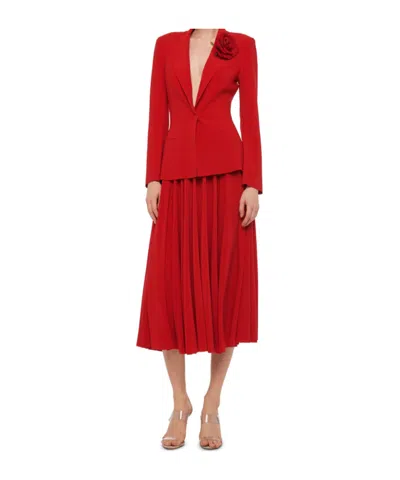 Norma Kamali Flared Skirt To Midcalf In Red