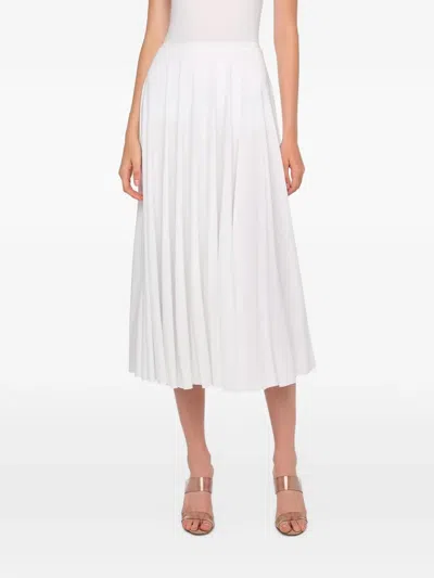 Norma Kamali Flared Skirt To Midcalf In White