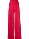 Norma Kamali Flared Trousers In Red