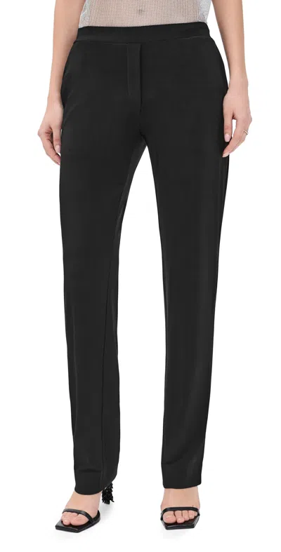 Norma Kamali Flat Front Mens Pants Black