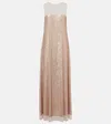 Norma Kamali Sequin-embellished Mesh Maxi Dress