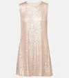 Norma Kamali Sleeveless Mini Swing Dress In Gold