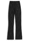 Norma Kamali Floral Guipure Lace Trousers In Black