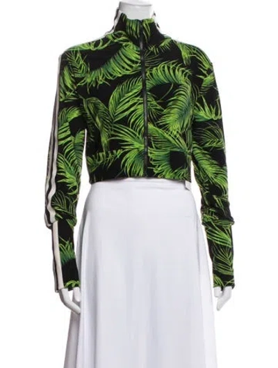 Pre-owned Norma Kamali Floral Print Jacket In Green