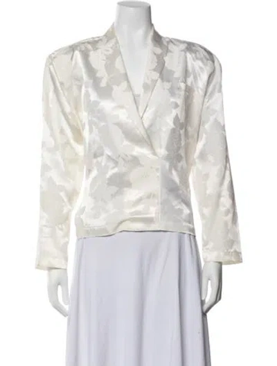 Pre-owned Norma Kamali Floral Print Jacket In Neutrals