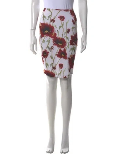 Pre-owned Norma Kamali Floral Print Knee-length Skirt W/ Tags In Multi