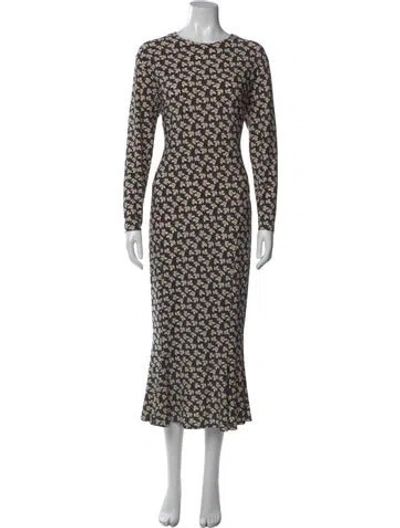 Pre-owned Norma Kamali Floral Print Long Dress