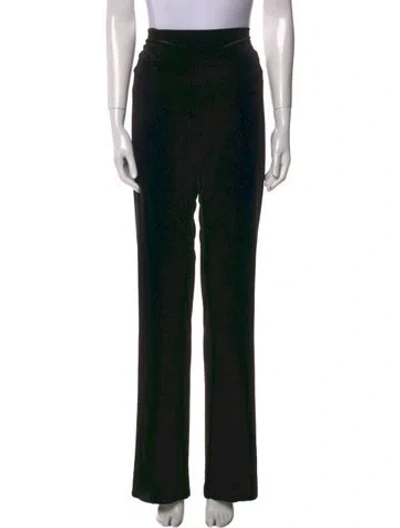 Pre-owned Norma Kamali Floral Print Wide Leg Pants W/ Tags In Black