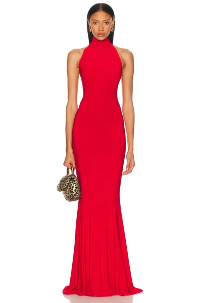 Norma Kamali For Fwrd Halter Turtle Fishtail Gown