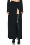 Norma Kamali For Fwrd Pleated Long Skirt In Black