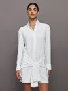 NORMA KAMALI FOUR SLEEVE NK SHIRT MINI DRESS