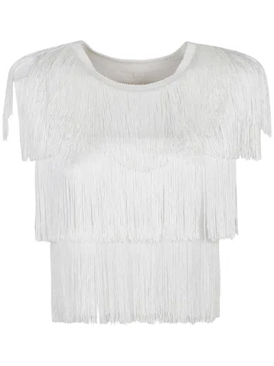 NORMA KAMALI FRINGED T-SHIRT