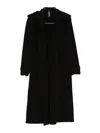 Norma Kamali Oversized Trench Coat In Black