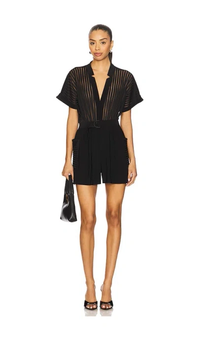 Norma Kamali Geralyn Romper In Black