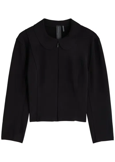 Norma Kamali Girl Cropped Stretch-jersey Jacket In Black
