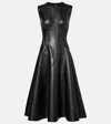 Norma Kamali Grace Faux Leather Dress In Black