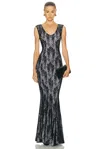 Norma Kamali Grace Fishtail Gown In Black