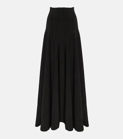 Norma Kamali Grace High-rise Jersey Maxi Skirt In Black