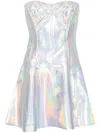 NORMA KAMALI GRACE HOLOGRAPHIC MINI DRESS