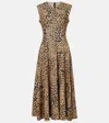 Norma Kamali Grace Leopard-print Maxi Dress In Yellow