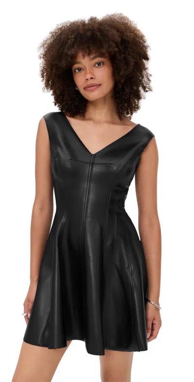 Norma Kamali Grace Mini Dress Black