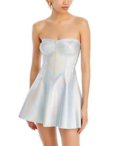 Norma Kamali Grace Mini Dress In Hologram