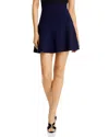 Norma Kamali Grace Panel Mini Skirt In True Navy
