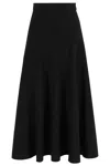 Norma Kamali Pleated Midi Skirt In Black