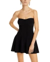 Norma Kamali Strapless Grace Mini Dress In Black