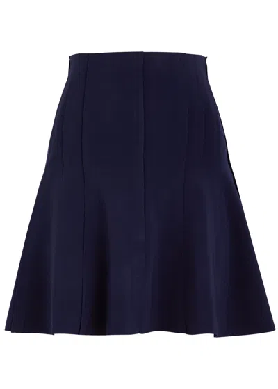 Norma Kamali Grace Stretch-jersey Mini Skirt In Dark Navy