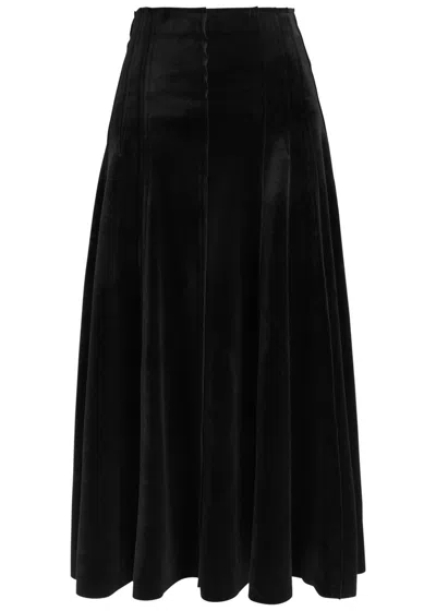 NORMA KAMALI NORMA KAMALI GRACE VELVET MIDI SKIRT