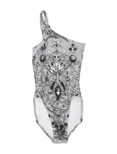 Pre-owned Norma Kamali Graphic Print One-piece In White