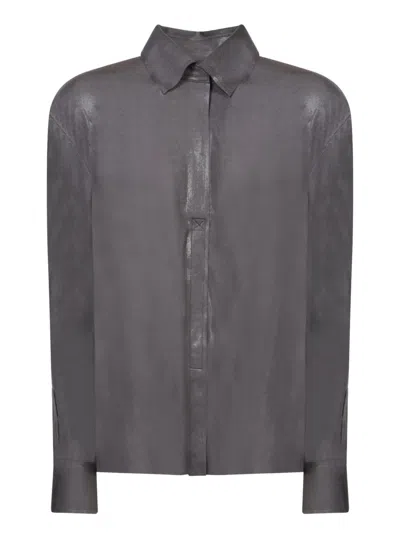 NORMA KAMALI NORMA KAMALI GREY LONG SLEEVES SHIRT