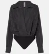 Norma Kamali Habotai Bodysuit In Black