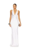 Norma Kamali Halter Drape Bias Gown