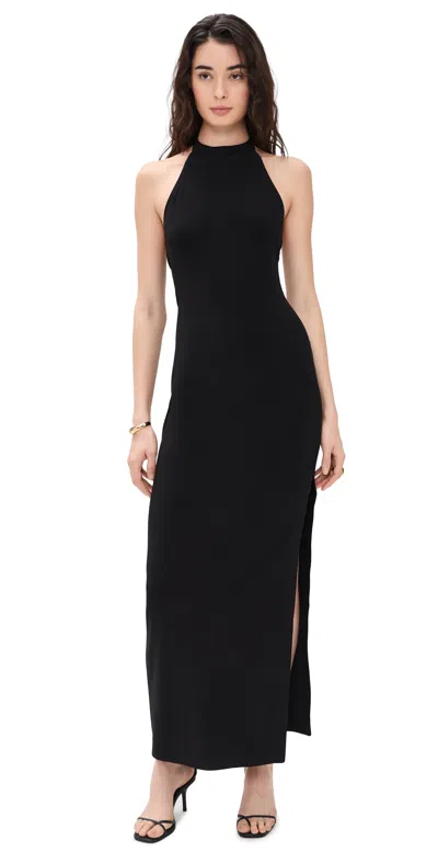 Norma Kamali Halter Long Dress Black