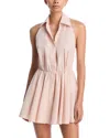 Norma Kamali Halter Mini Dress In Baby