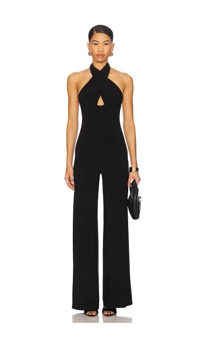 Norma Kamali Halter Straight Leg Jumpsuit