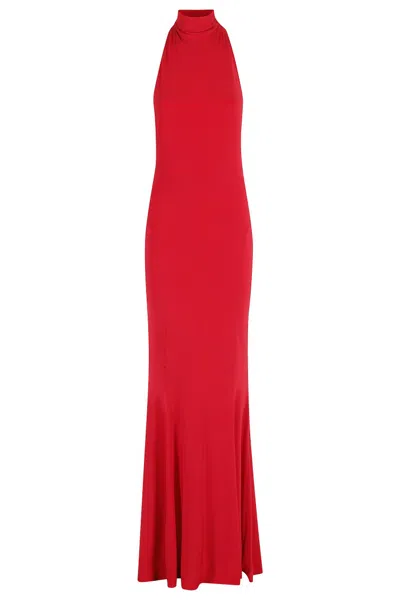 NORMA KAMALI NORMA KAMALI HALTER TURTLE FISHTAIL GOWN