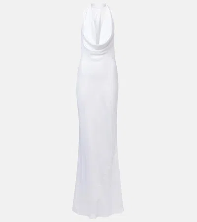 Norma Kamali Halterneck Draped Gown