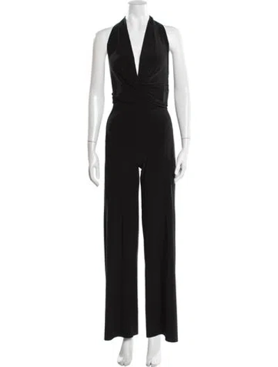 Pre-owned Norma Kamali Halterneck Jumpsuit In Black