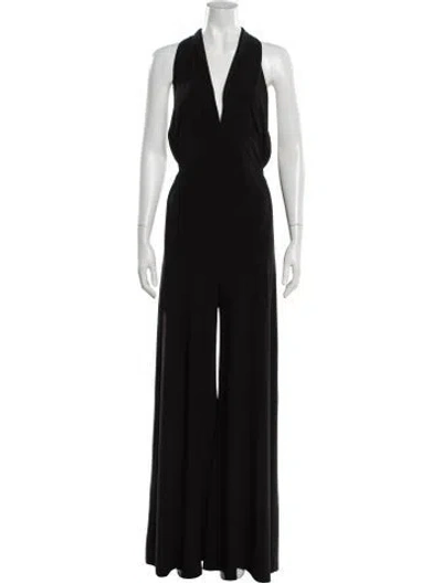 Pre-owned Norma Kamali Halterneck Jumpsuit In Black