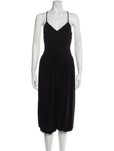 Pre-owned Norma Kamali Halterneck Jumpsuit In Black