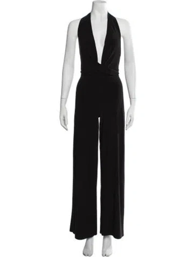 Pre-owned Norma Kamali Halterneck Jumpsuit In Black