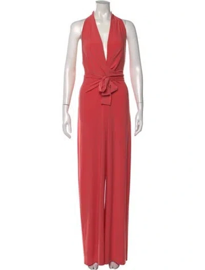 Pre-owned Norma Kamali Halterneck Jumpsuit In Pink